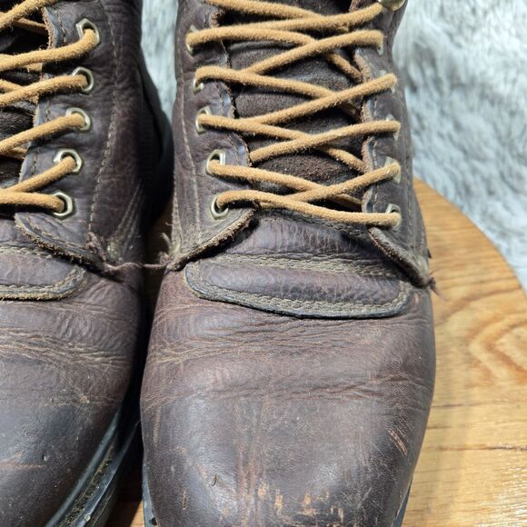 Ad Tec Advanced Technology Mens Size 10.5W Tumbled Leather Soft Toe Work Boots - Picture 5 of 13